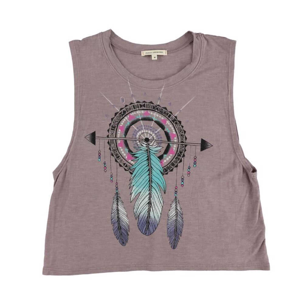 Title Unknown Womens Dreamcatcher Graphic T-Shirt, Purple, S, DM
